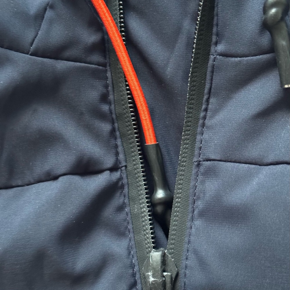 Zara Navy Puffer Jacket with Hood - Picture 3 of 6